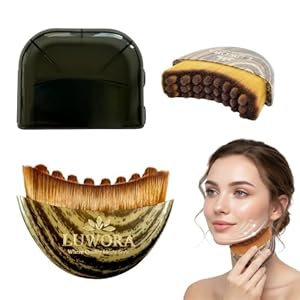 Lymphatic Contour Face Brush – Lymphatic Drainage Massager for Face, Chin & Jawline Sculpting, Dry Brushing Tool to Reduce Puffiness, Improve Circulation & Skin Glow