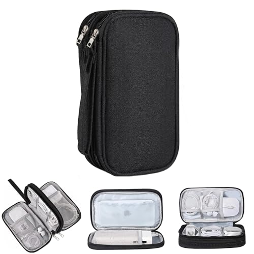 Taşınabilir Su Geçirmez, Çift Katmanlı, Fermuarlı 8 Bölmeli Hard Disk Seyahat Çantası Organizer - AL4210