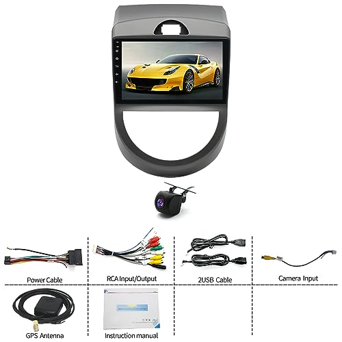 Rádio estéreo para carro Android 11 de 9 polegadas, sem fio, CarPlay, tela sensível ao toque, navega