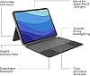 Funda con teclado Logitech Combo Touch para iPad Pro 11 pulgadas (1.ª, 2.ª, 3.ª y 4.ª generación - 2018, 2020, 2021, 2022) - Teclado retroiluminado desmontable, panel táctil en cualquier lugar - gris, distribución estadounidense (reacondicionado) 6