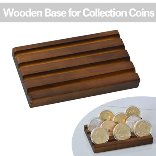 Expositor de monedas de desafio de madera para decorar el escritorio de casa 3