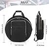 Damero 22" Cymbal Bag, Double Layer Cymbal Case with 6mm Padded Divider, Handles and Backpack Straps for Drum Cymbals and Accessories #4