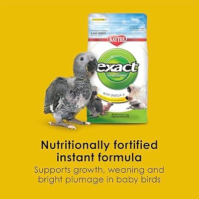 Kaytee Exact Hand Feeding Pet Bird Baby Food For Parrots, Parakeets, Lovebirds, Cockatiels, Conures, Cockatoos, and Macaws, 5 Pound