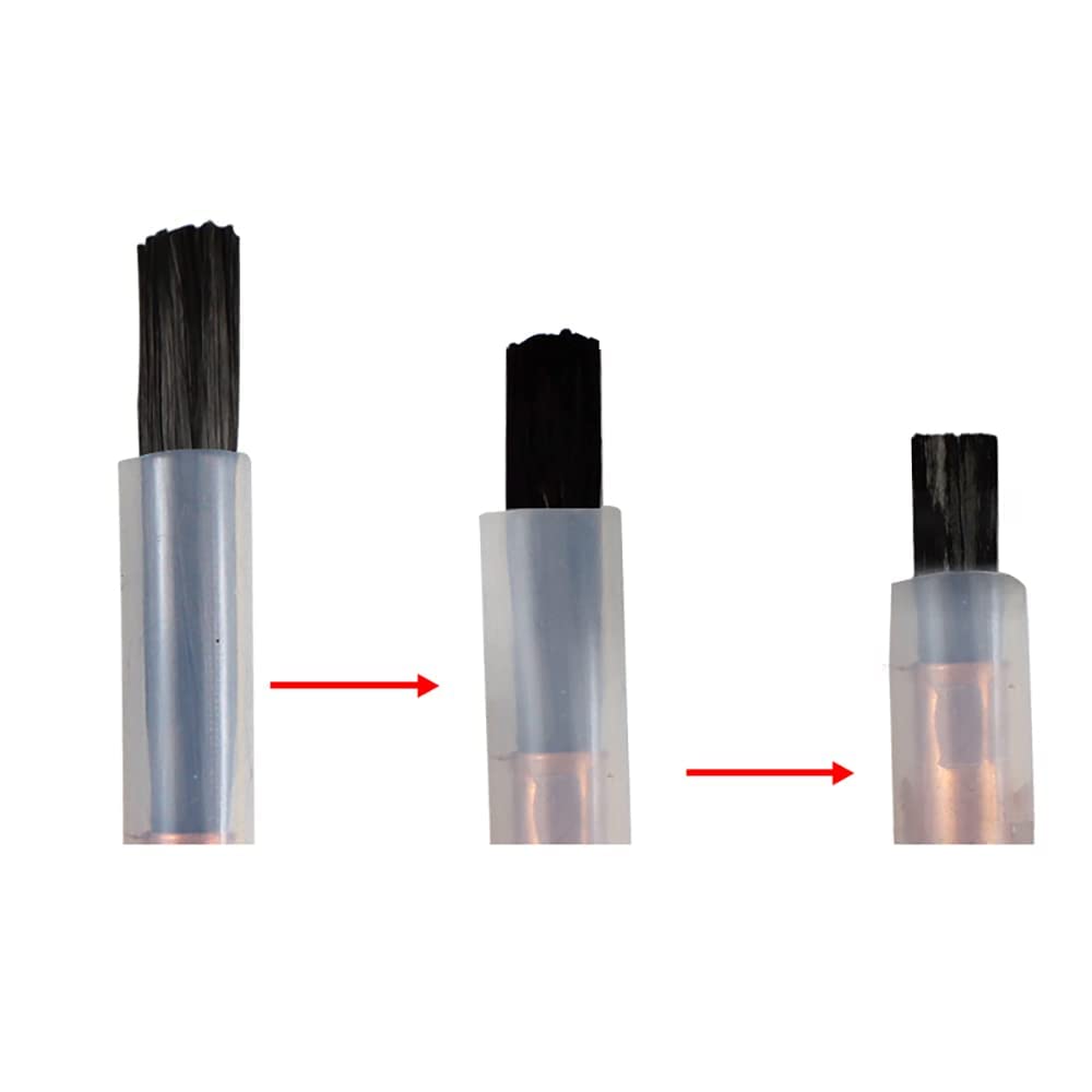 Cabezal de cepillo de procesador de cuentas de soldadura para limpieza TIG Mig, limpiador de soldadura para máquina de limpieza de cuentas de soldadura (longitud del cepillo 60 mm, 10 piezas M6)