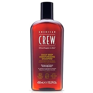 American Crew Shampoo for Men, Daily Deep Moisturizer, Naturally Derived, Vegan Formula, Citrus Mint Fragrance, 15.2 Fl Oz