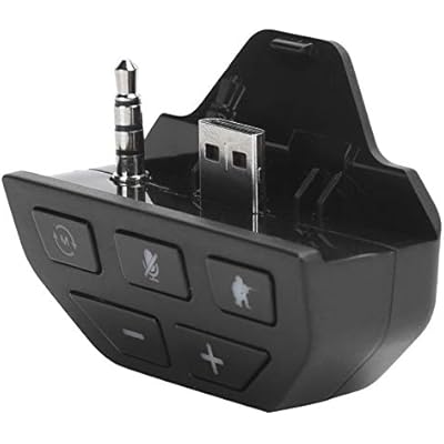 Gamepad Headset Adapter, Gamepad Headphone Converter Easy To Carry Convenient Mic Mute Fuction with 3.5mm Audio Port for Controller for Multi Control