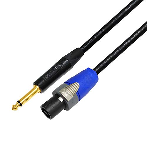 4 Foot - Coaxial Studio Speaker Cable Custom Made By Worlds Best Cables – Using Mogami 3082 Wire & Neutrik Np2X-B Ts & Nl2Fx Speakon Plugs #TOP3