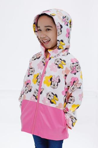 Image of Disney Girls' Hooded Zip-Up Rain Jacket Toddler to Big Kid