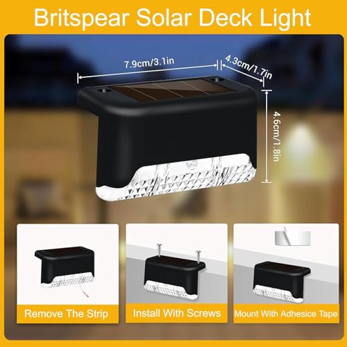 Image of 4Pcs Solar Light Outdoor Garden Waterproof Stair Deck Pool Patio Fence Gate Yard Floor Step Railing Window Balcony Terrace