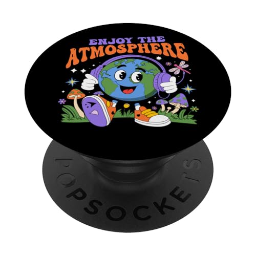Disfrute Atmósfera Planeta Tierra Conciencia Ambiental PopSockets PopGrip Adhesivo