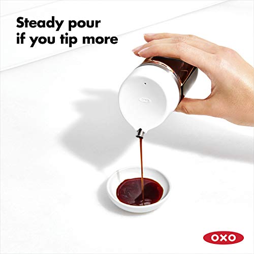 Image of OXO Good Grips Precision Pour Glass Dispenser for Soy Sauce, Oil - 5 oz | Drip-Free Spout, Two Flow Speeds for Drizzle or Steady Pour, Ideal for Oil, Vinegar, Soy Sauce, Serving and Storing
