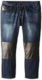 Akademiks Men's Big-Tall Sullivan Quilted Denim Jean