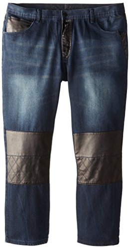 Akademiks Men's Big-Tall Sullivan Quilted Denim Jean