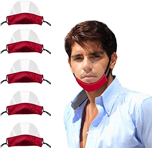 Preisvergleich Produktbild Pppby 5 x Gesichtsvisier aus Kunststoff Schutzvisier Safety Gesichtsschutzschild Visier Gesichtsschutz Plexiglas Transparent Schutzvisier Mundschutz Plastik Gesichtsschutzschirm Face Shield