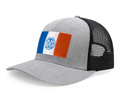Image of International Tie City Hat for Men and Women, Adjustable Snapback Trucker Baseball Cap with Embroidered Patch