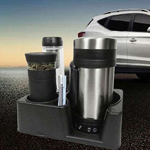 Porte-gobelet de Voiture Noir, Porte-gobelet de Voiture Portable Noir en Plastique, Porte-gobelet d'eau créatif