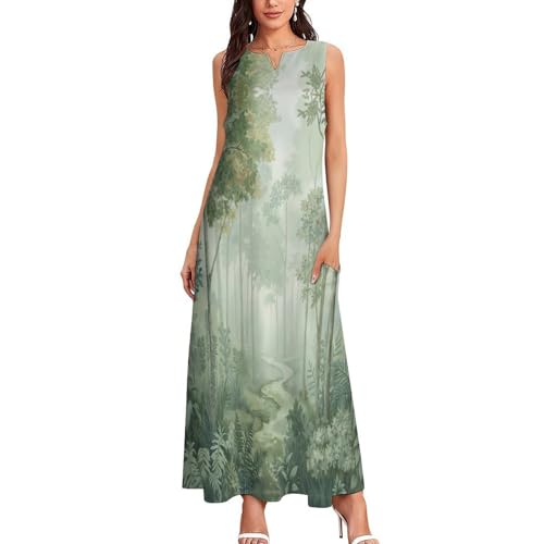 Robe longue fluide col V pour masquer les complexes en été - 3