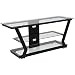 Produktbild Flash Furniture Harbor Hills Fernsehtisch aus Glas mit schwarzem Metallrahmen