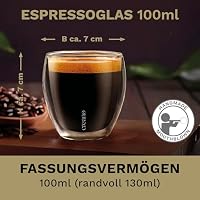 Creano PREMIUM doppelwandige Espressogläser 100ml - 6er Set - WELTNEUHEIT – Ansicht 6
