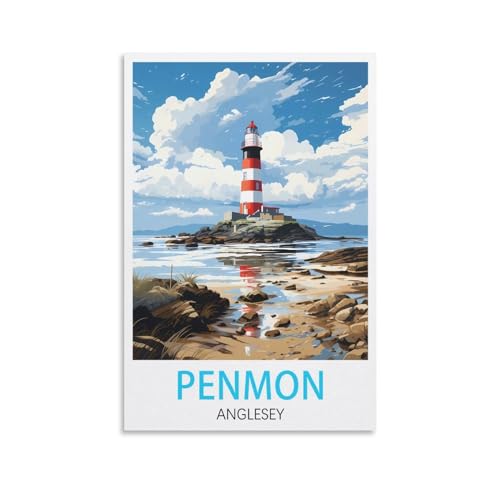 Poster Penmon Anglesey FUUDANG pour chambre déco murale moderne sur toile