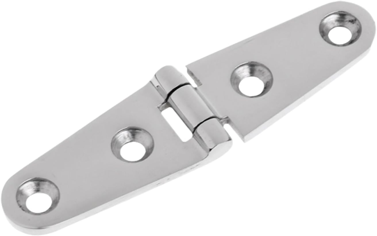 1Pc Marine 316 Stainless Steel 103x27mm Heavy Duty Cast Boat Door Strap Hinge 6 Holes Mirror Polish