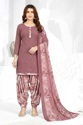 Image of Priyashi Women Unstiched Crepe dress materials | Crepe Salwar Suit for women with dupatta | suit material for women unstitched