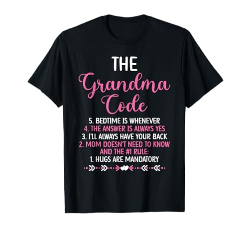 The Grandma Code Granny Grandmother Grandparent T-Shirt