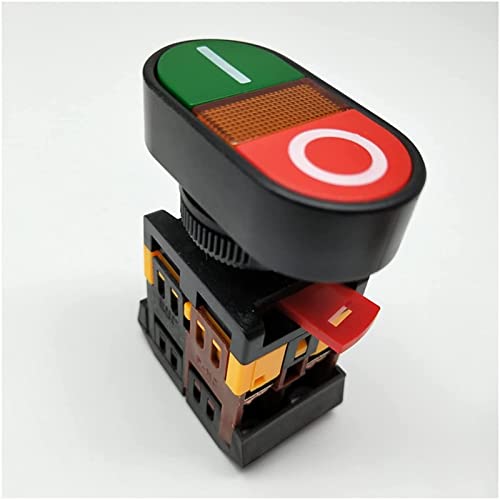 Interrupteur bouton-poussoir double APBB-22N de 22 mm pour circuits 250V
