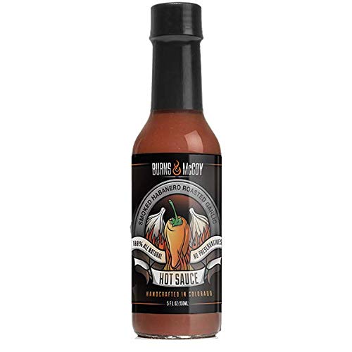 BURNS & MCCOY Smoked Habanero Roasted Garlic Hot Sauce, 5
