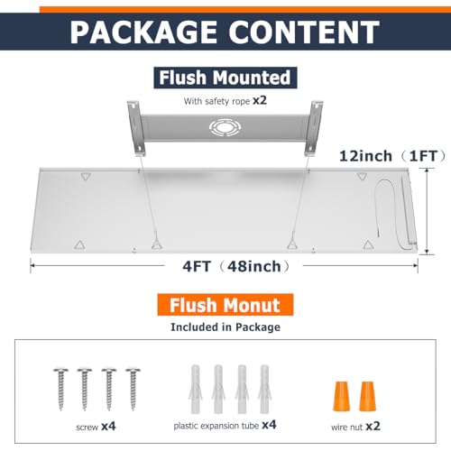 Image of 2 Pack 5CCT 3000K /3800K /4500K /5200K /6000K Dimmable Flat Ceiling Lights 24W /30W /40W 4980LM for Office Kitchen Garage White