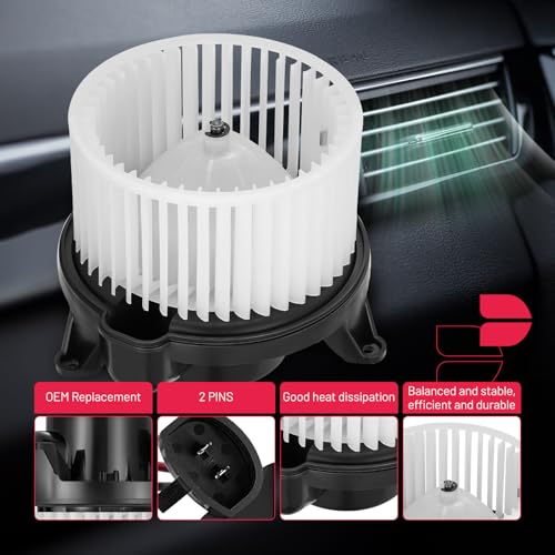 Image of BDFHYK AC Heater Blower Motor Fan 700121 Compatible with Lincoln 2003-2011 Town Car All Engine Front,HVAC Blower Motor Assembly Replacement for 3W1Z19805AA 3W1Z19834AA FO3127112
