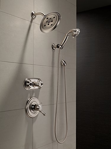 Image of Delta Faucet Cassidy 17 Series Dual-Function Shower Handle Valve Trim Kit, Stainless T17097-SS (Valve Not Included) (Pack of 3)