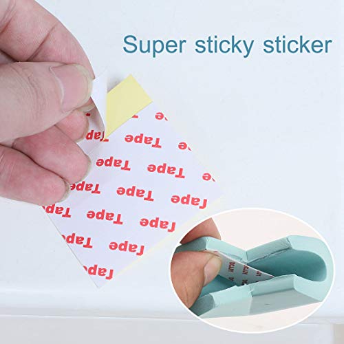 Image of uxcell 4pcs Foam Furniture Desks Tables Edge Cover Pads Protectors Corner Cushions Bumper Guards Blue