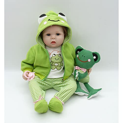 Cakunmik Reborn Baby Doll Kleinkind Lebensechte Real Soft Touch Silikon Simulation mit handgezeichneten Haaren… – Bild 5
