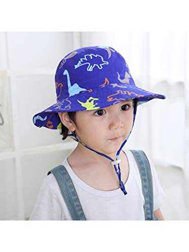 Image of Baby Sun Hat UPF 50+ Sun Protective Toddler Bucket Hat Summer Kids Beach Hats Wide Brim Outdoor Play Hat for Boys Girls