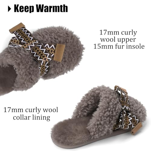 IPSAE House Slippers for Woman Maxi Curly Sister Slide Slippers with Memory Foam Comfy Indoor Outdoor Fuzzy Non-Slip Bedroom Shoes4