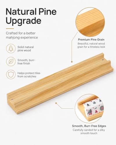 Set de 4 soportes de madera para Mahjong con imanes miniatura 3
