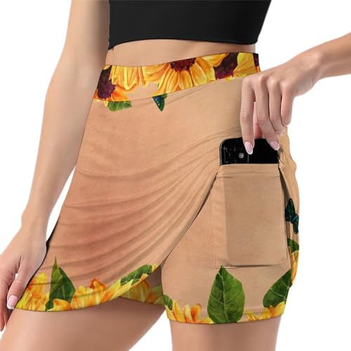 Jupe de tennis femme anti-frottement avec poche de rangement pour le golf