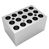 4E's USA Modular Blocks for Programmable Mini Dry Bath Incubator, 15 x 1.5ml Aluminum Dry Bath Heating Block for TC0401005/6 Machine