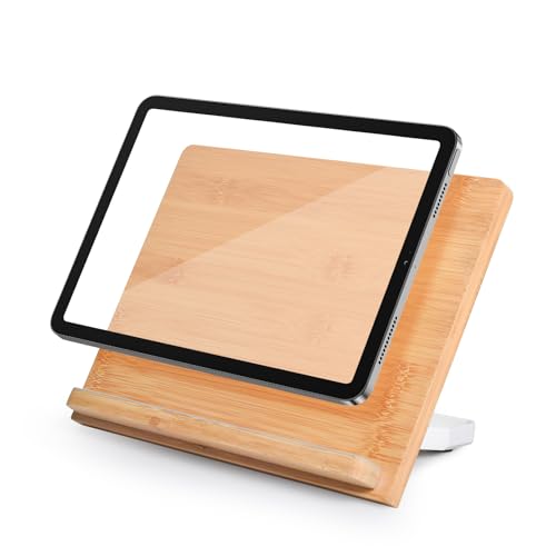 Support universel pour tablette 4,7 à 12,9" avec base stable en bambou