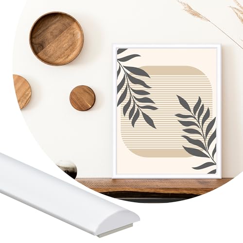 ZOWZOW Moldura Autoadhesiva, Flexible, para Borde de Azulejos, Esquinas, Decoración de Marco en Blanco (Pintable)