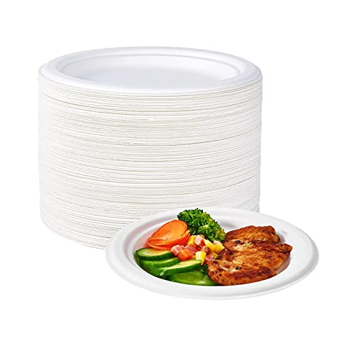 100 piatti di carta super rigidi 100% biodegradabili e...