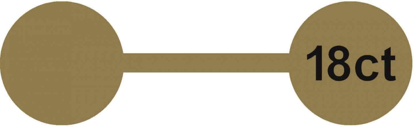 Gold & Silver Jewellery Dumbells - Price Stickers, 1000, 18ct โ image 1