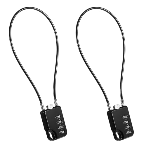 2 Stück 4-Stelliges Kabelschloss Zahlenschloss mit 30cm...