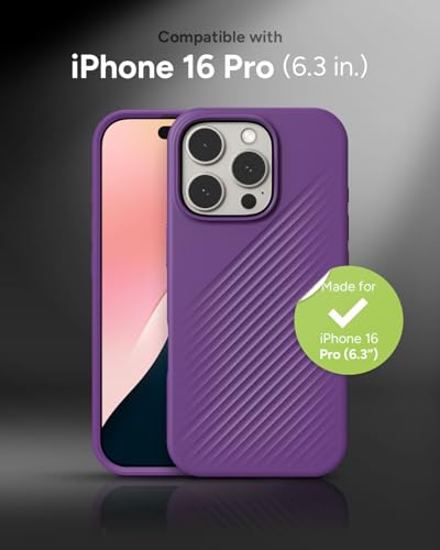 Coque iPhone 16 Pro écologique design violet pour le quotidien - 2