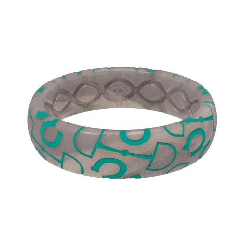 Groove Life Katie Van Slyke Ring, Thin Women's Silicone Band, A Bit Wild 7