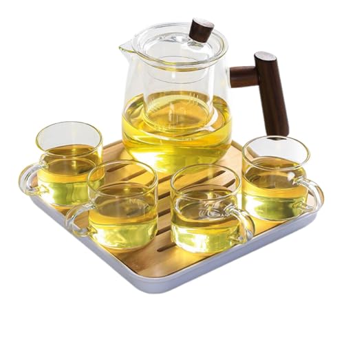 Théière en verre haut de gamme et ensemble de tasses à thé de style Gongfu