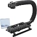 Pro Series Professional Video Stabilizing Handle For Canon, Nikon, Sony, Olympus, Pentax, Fuji, Panasonic, JVC Camcorders & More & an eCostConnection Microfiber Cloth