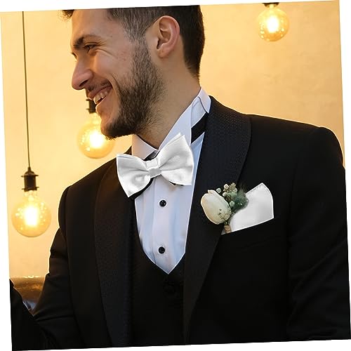 Set elegante hombre moño y fajín plateado miniatura 6