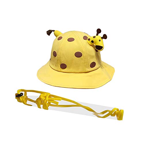sdtdia Máscara de Sombrero Protector Anti-Saliva para niños, Protector de Ojos, Sombrero de Pescador de Animales, Unisex (Jirafa)